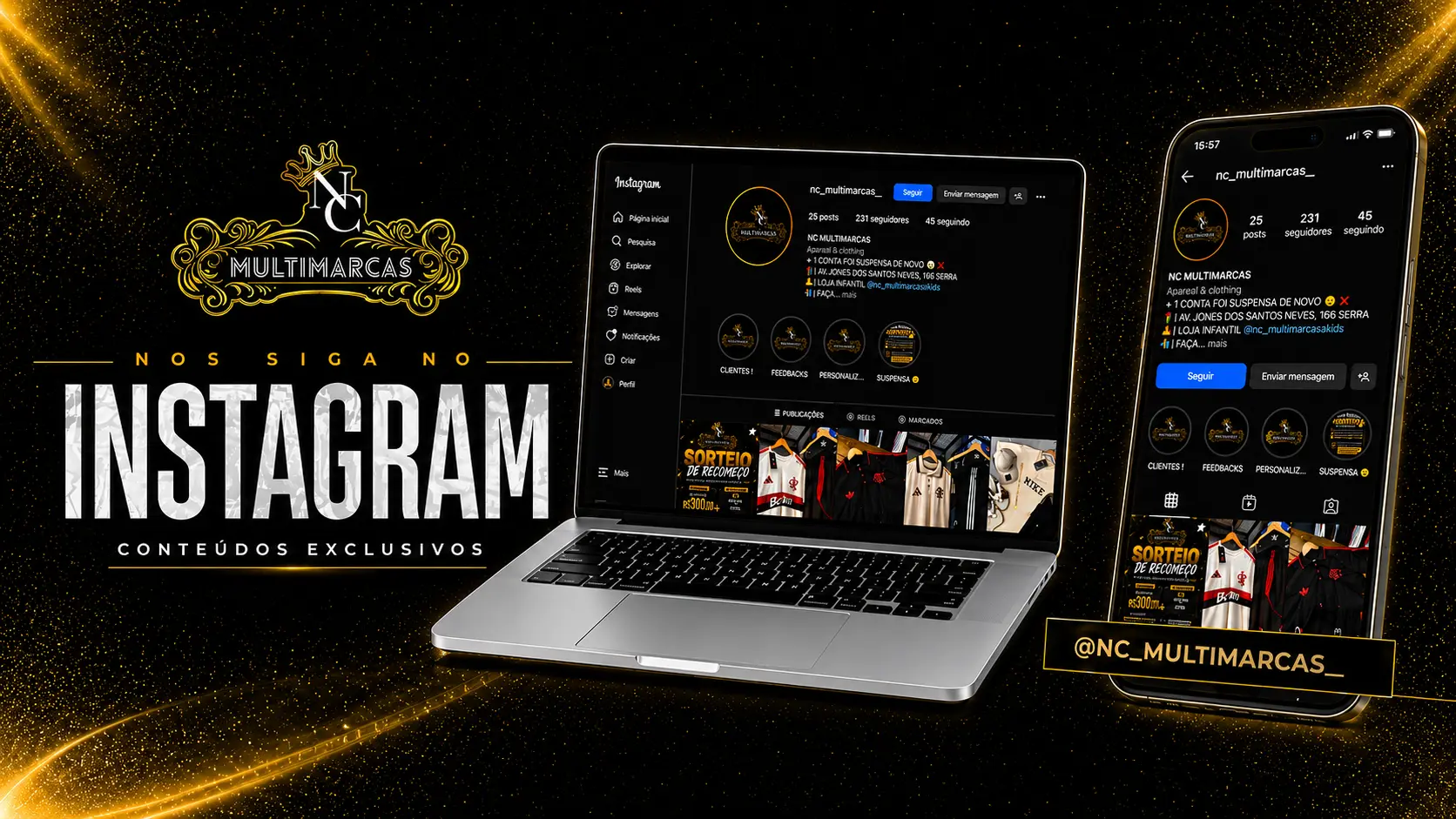 Siga a NC Multimarcas no Instagram para ver conteúdos exclusivos